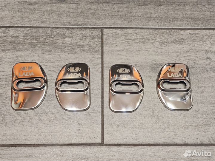 Накладки на замки дверей (хром) Лада Веста