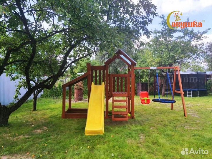 Игровая площадка Савушка TooSun 3 Plus с песочнице