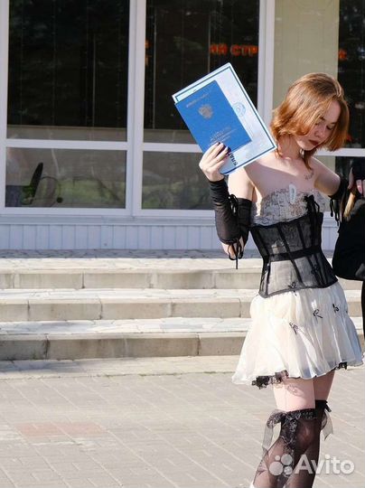 Платье с корсетом