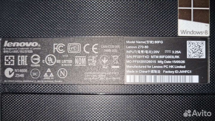 Ноутбук lenovoz70-80