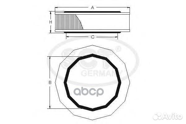 SB 220 (SB 280) Фильтр воздушный A0020943104