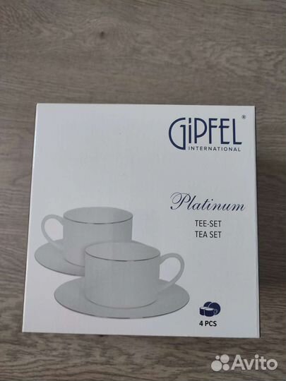 Чашка с блюдцем Gipfel 51539 костяной фарфор