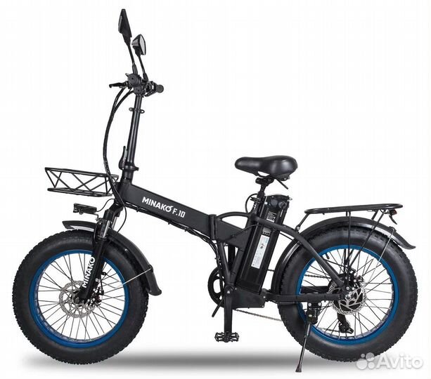 Электровелосипед Minako F10 Pro - Синий обод
