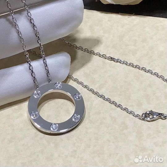 Cartier Колье золото, 6 бриллиантов 0,15 ct