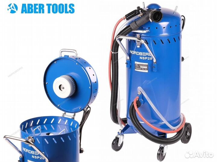 Установка пескоструйная с пылесосом 104 л. NSP28