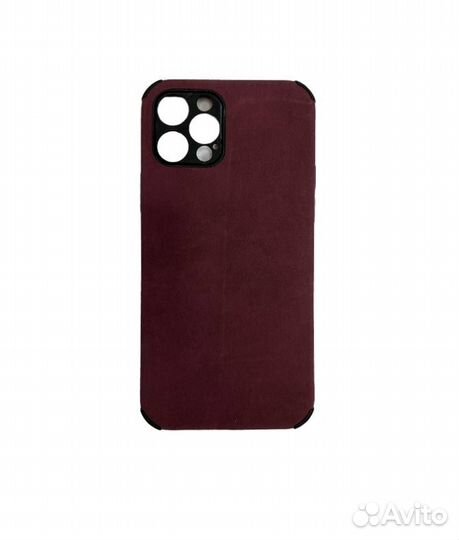 Чехол iPhone 12 pro замшевый с защитой камеры