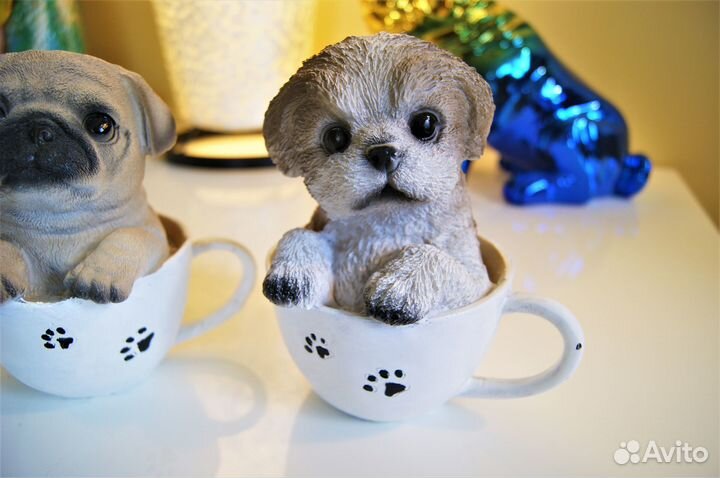 Щенок Кофейной Чашке из Финляндии Керамика Подарок