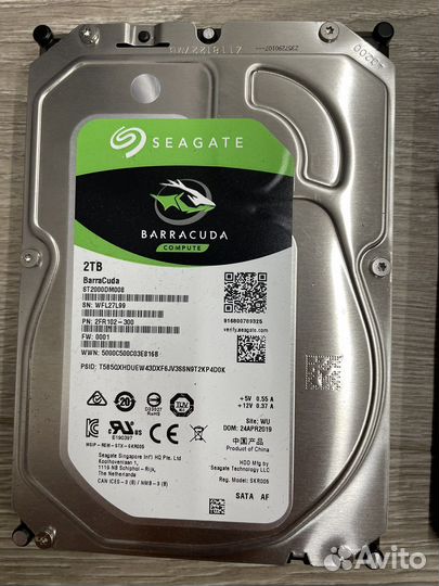 Жесткий диск Toshiba 1TB, Seagate 2TB