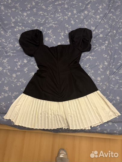 Платье lichi вечернее черно-белое S