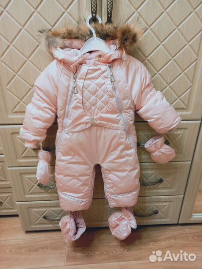 Зимний комбинезон для девочки 74