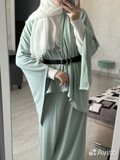 Костюм двойка женский мусульманская пончо