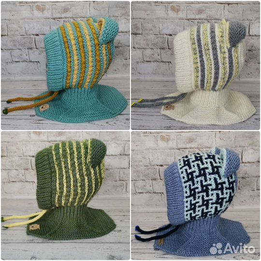 Детская 'Шапка-Шлем' 1-3 года(ручной работы) №5