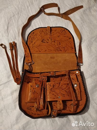 Сумка охтника натуральная кожа