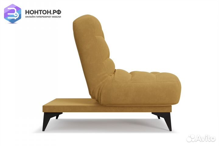 Кресло клик-кляк Арно велюр желтый