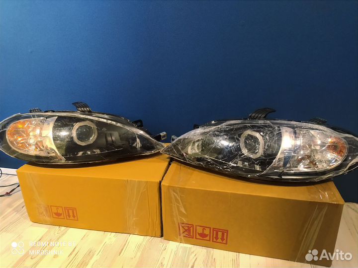 Новые фары Лачетти, ангельские глазки + американки