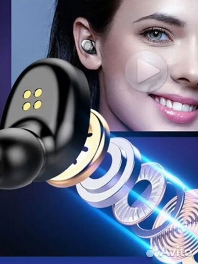 Беспроводные Наушники Bluetooth Микрофон Аккумулят