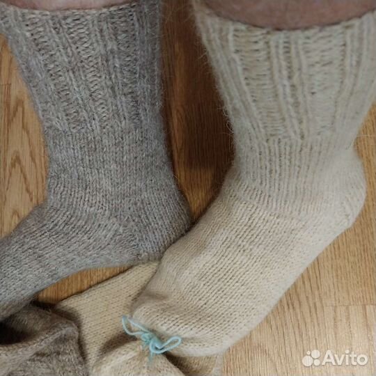 Носки шерстяные вязаные в ручную