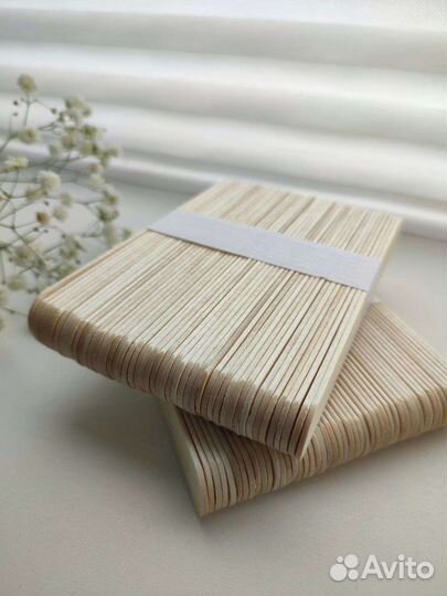 Шпатели косметические деревянные 100 шт