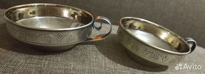 Кофейные чашки мельхиор юммет СССР