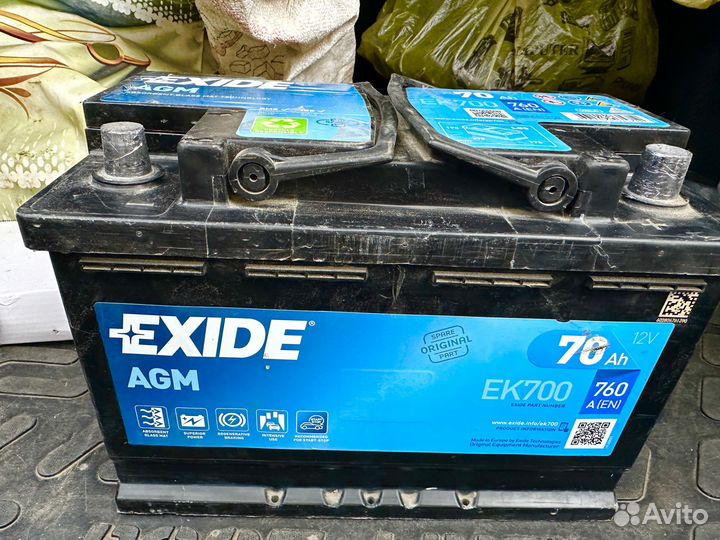 Автомобильный Аккумулятор Exide 70Ah 760A EK700