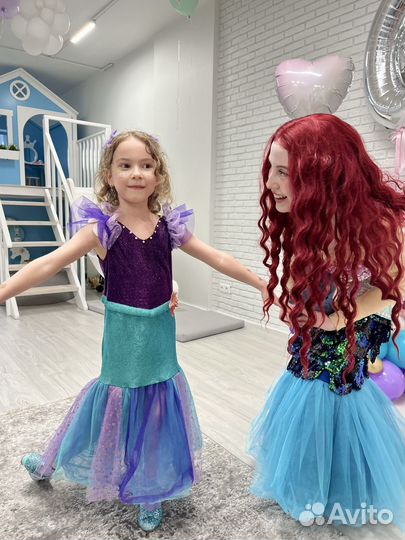 Дизайнерское платье русалочки Ариэль ручной работы