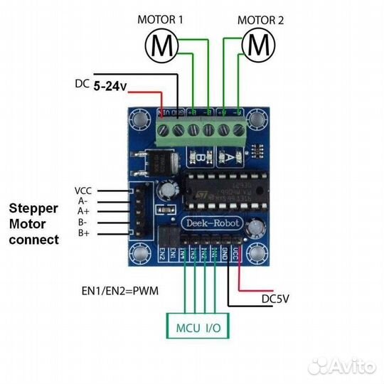 Драйвер моторов на чипе L293D