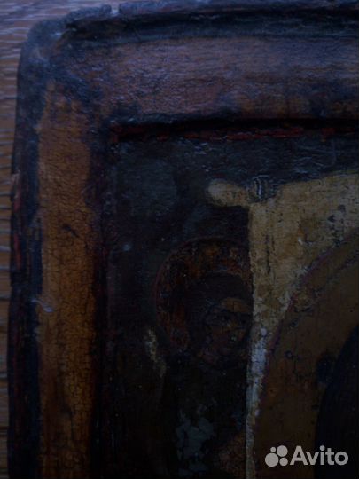 Икона 16-18 веков. Спас нерукотворный мокрая брада