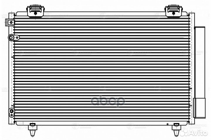 Конденсер toyota avensis 03- 1.6/1.8/2.0 с реси