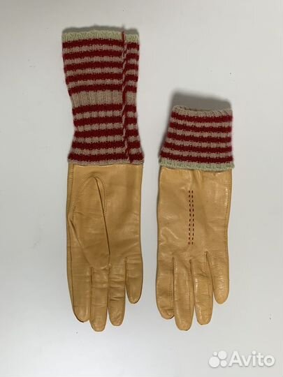 Перчатки женские кожаные