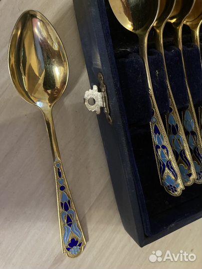 Набор серебряных чайных ложек