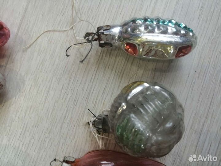 Набором Ёлочные стеклянные игрушки 60 - е годы