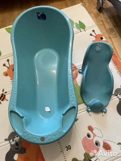 Ванночка для купания с гамаком и горкой