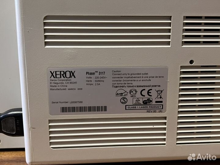 Принтер лазерный Xerox 3117 ч\б А4