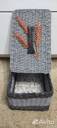 Короб для хранения. Изделия из бумажной лозы