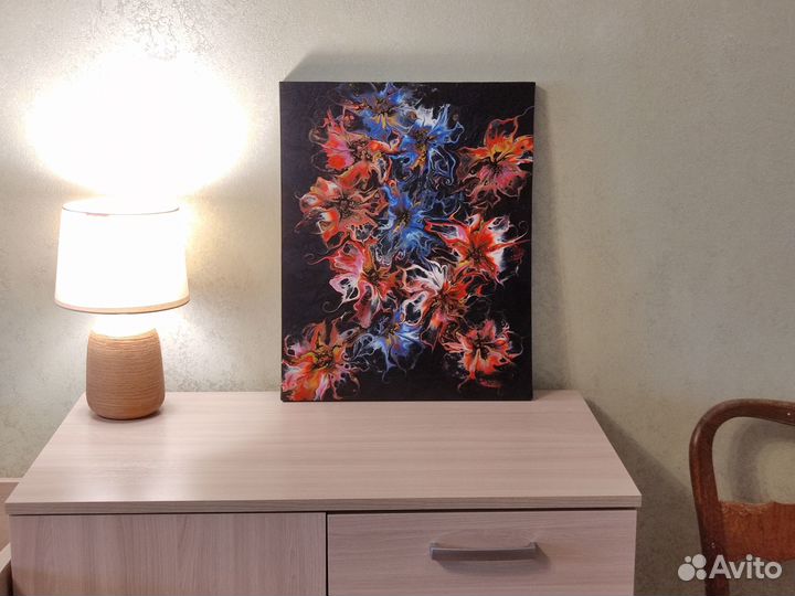 Картина в интерьер акрил абстракция 40х50