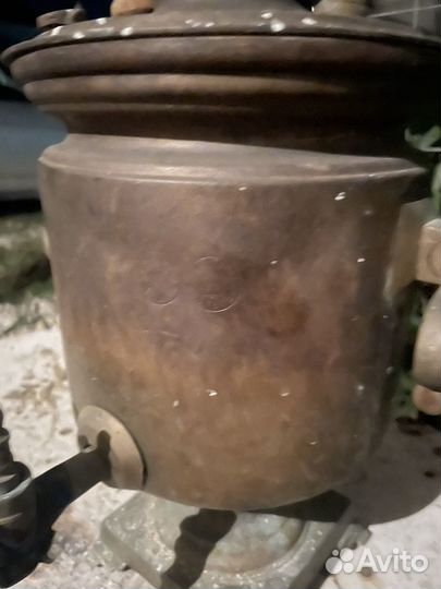 Самовар на дровах медный