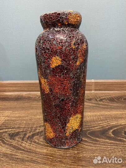 Ваза стеклянная в технике мозайка