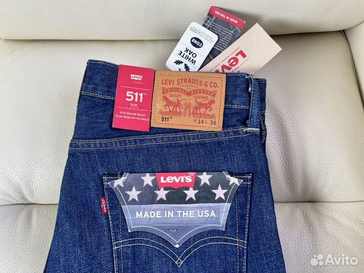 Levi's 511 Made in USA Cone Denim Оригинал 34x36