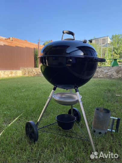Угольный гриль weber бу