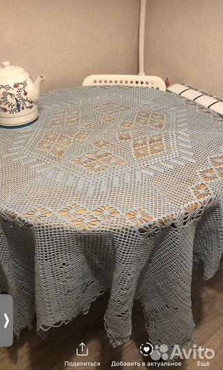 Скатерть вязаная, винтаж