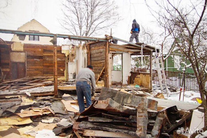 Демонтаж домов фундаментов