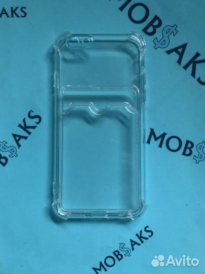 Силиконовые чехлы iPhone 6/13 c карманом для карт