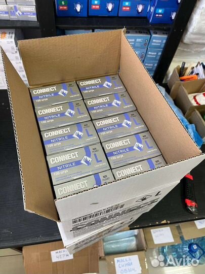 Перчатки нитрил размер Л