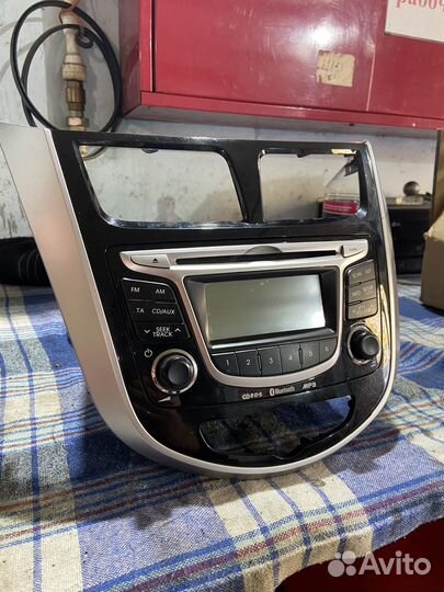 Штатная магнитола на hyundai solaris 1 с bluetooth