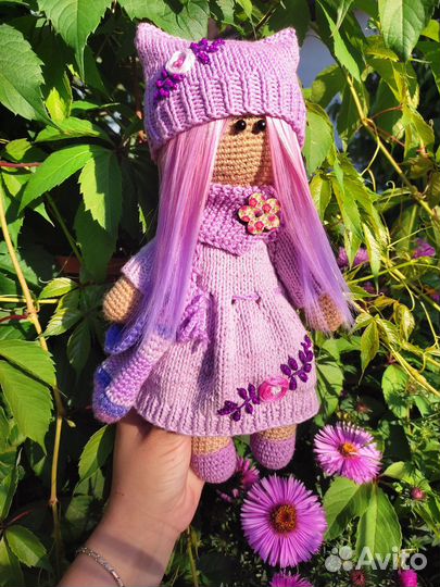 Кукла вязаная интерьерная