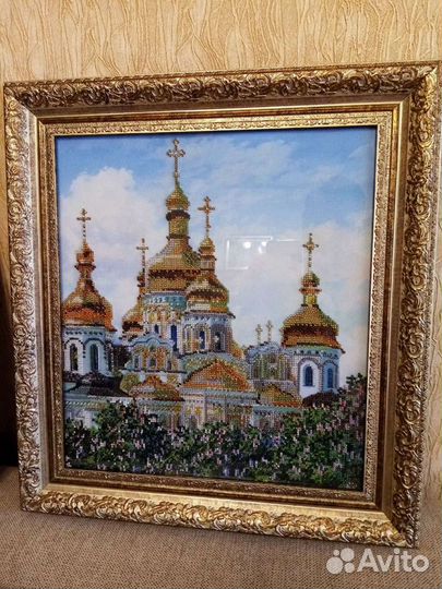 Оформление вышивки в багет