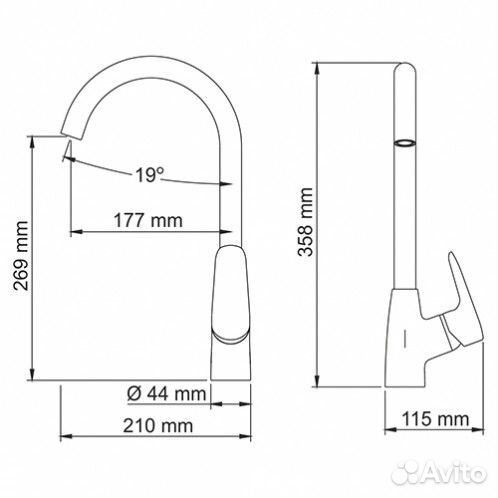 Смеситель для кухни wasserkraft Vils 5607