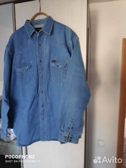 Джинсовая рубашка wrangler