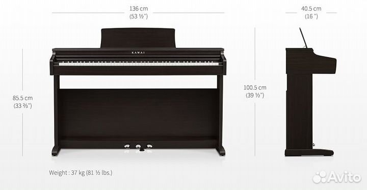 Kawai KDP120 цифровое пианино 88кл. с Bluetooth