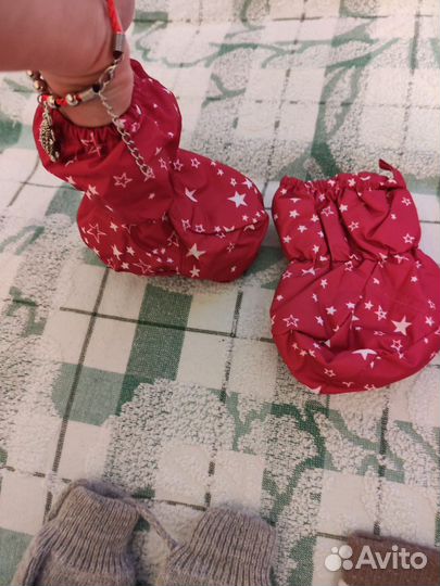 Краги Варежки пинетки для малыша